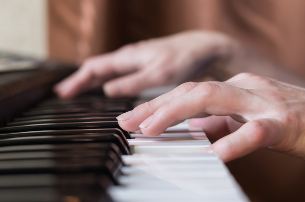 Woman hands playing piano music. - Valokuva, kuva