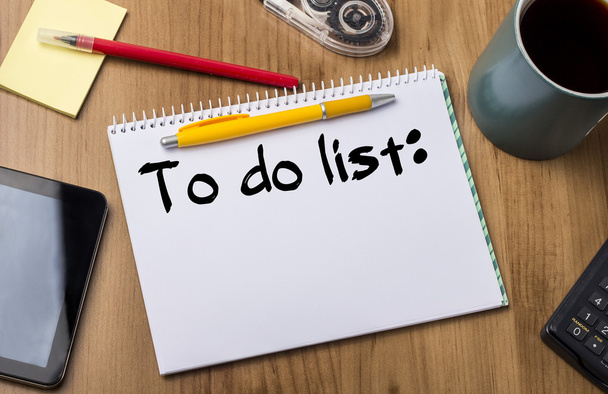 To do list - Note Pad With Text - Foto, imagen