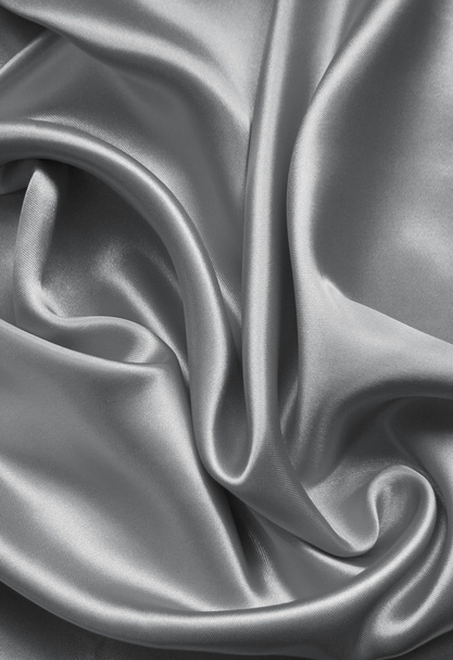 Smooth elegant grey silk or satin texture as background - Фото, зображення