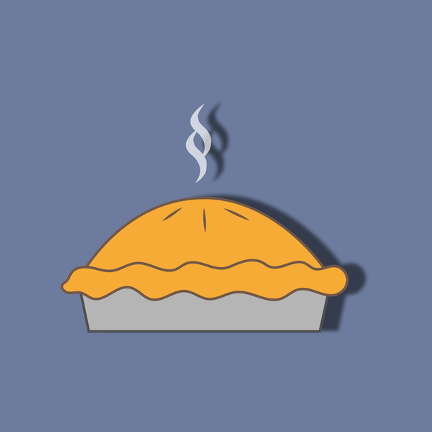 Pie dessert pictogram - Vector, afbeelding