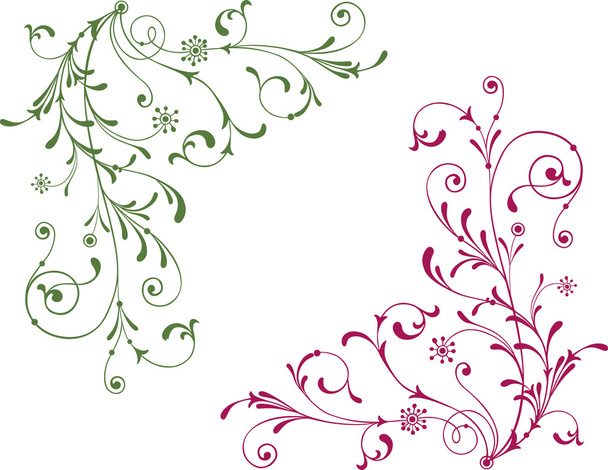 декоративные цветочные уголки
 - Вектор,изображение