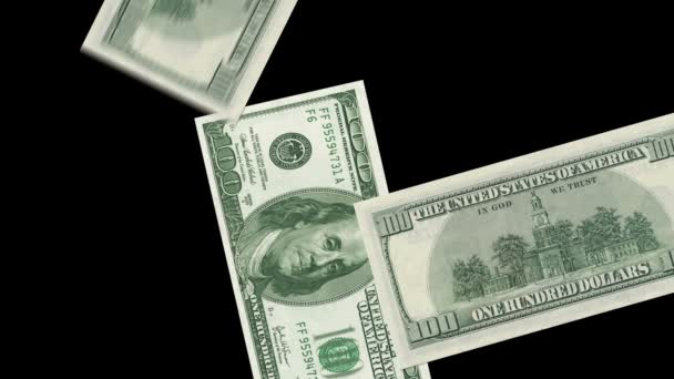 Billetes de dólar llenan la pantalla
 - Imágenes, Vídeo