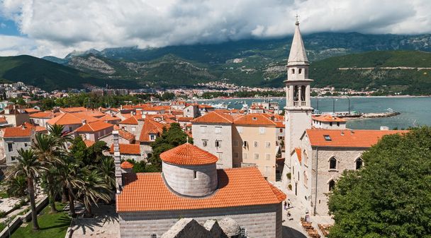 Panoramatický pohled na Budva, Černá Hora - Fotografie, Obrázek