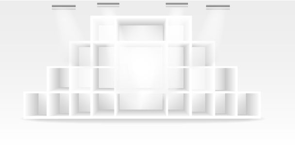 3d bookshelf - Vector, Image