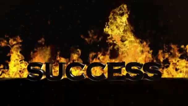 Znamení úspěchu na hořící oheň - Záběry, video