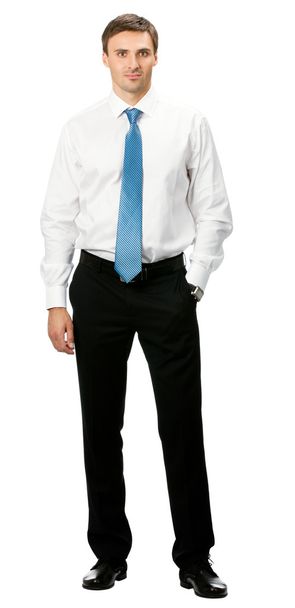 Smiling businessman, over white - Foto, imagen