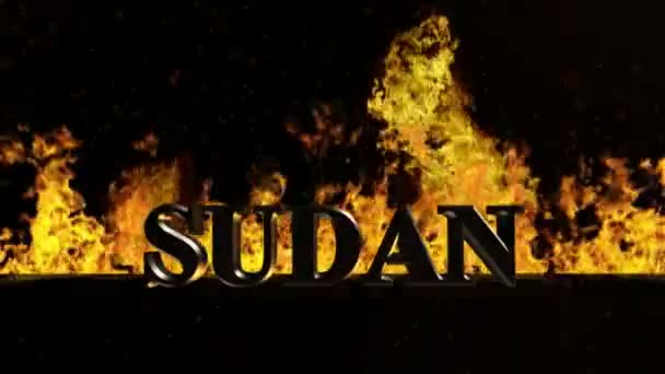 燃える火のスーダン記号 - 映像、動画