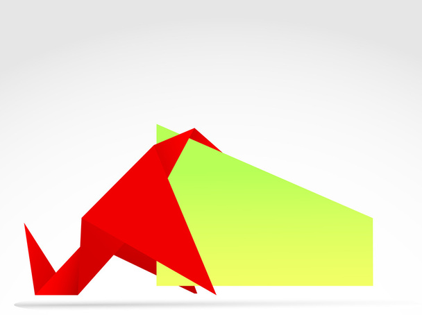 Origami banner - Vector, Image