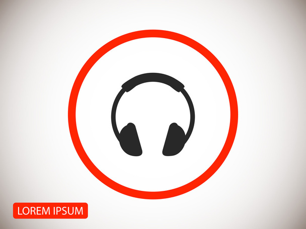 audio headphone icon - ベクター画像