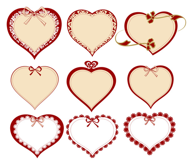 Set of hearts backgrounds. - Vector, Image