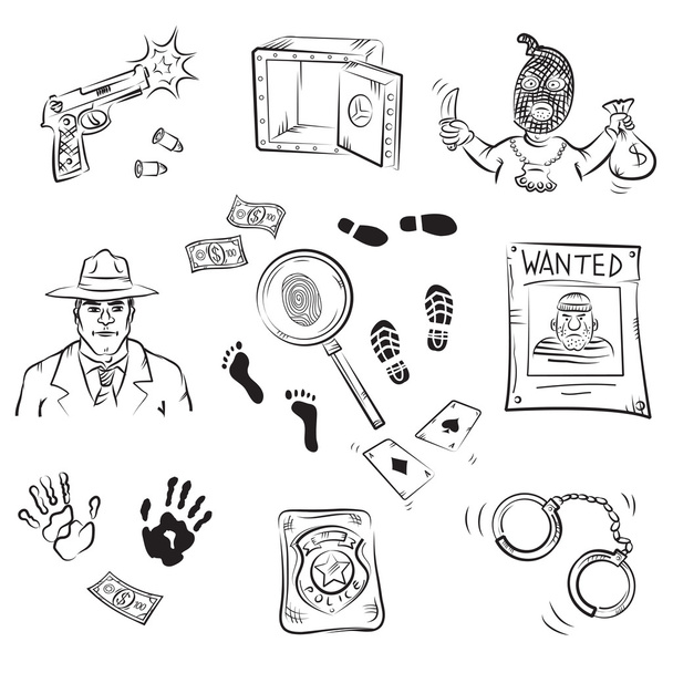 Sketches of Crime Story
 - Вектор,изображение