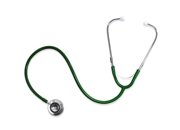 Groene medische stethoscoop - Foto, afbeelding