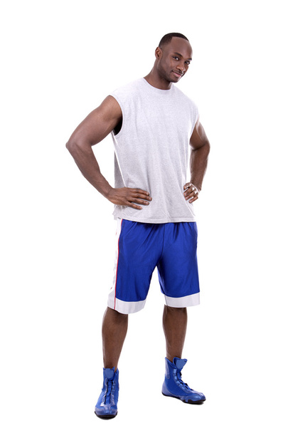 fitness man on white background - Foto, afbeelding