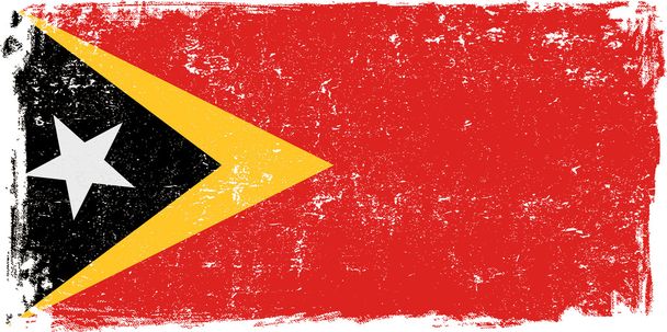 East Timor Vector Flag on White - Vector, Image