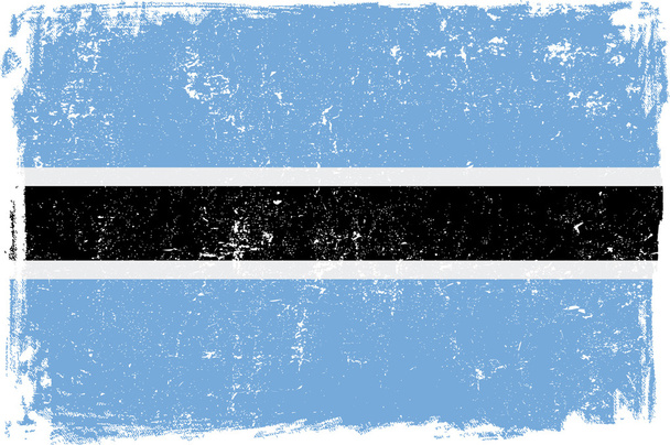 Botsvana vektör bayrak beyaz - Vektör, Görsel