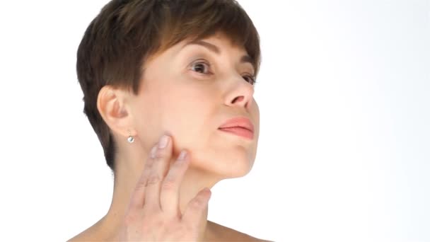 Koncepcja zdrowej skóry kobiety - Materiał filmowy, wideo