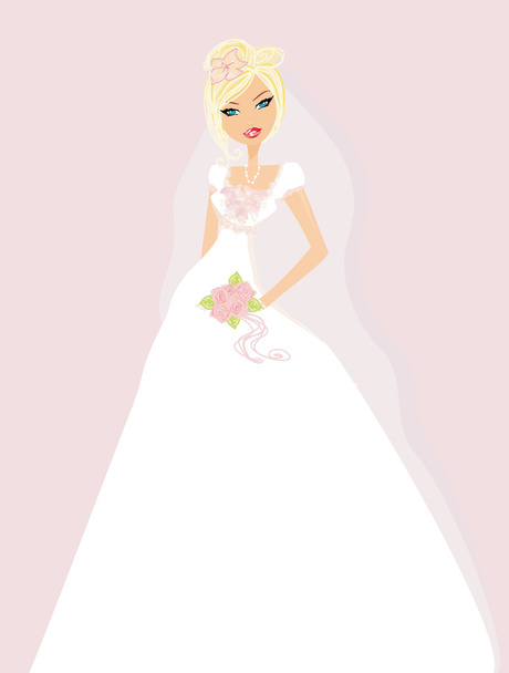 Beautiful bride - Vektor, obrázek