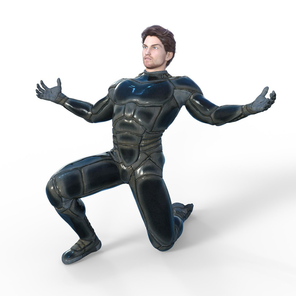 3D CG rendering of a super hero - Photo, Image
