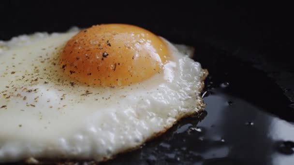 Egg fried in a pan - Footage, Video