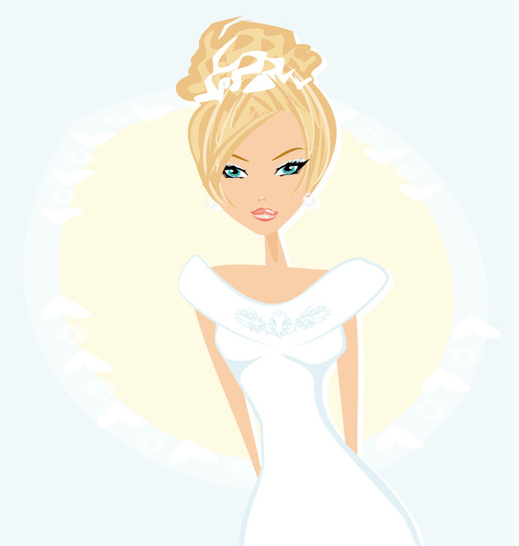 Beautiful bride - Vektori, kuva