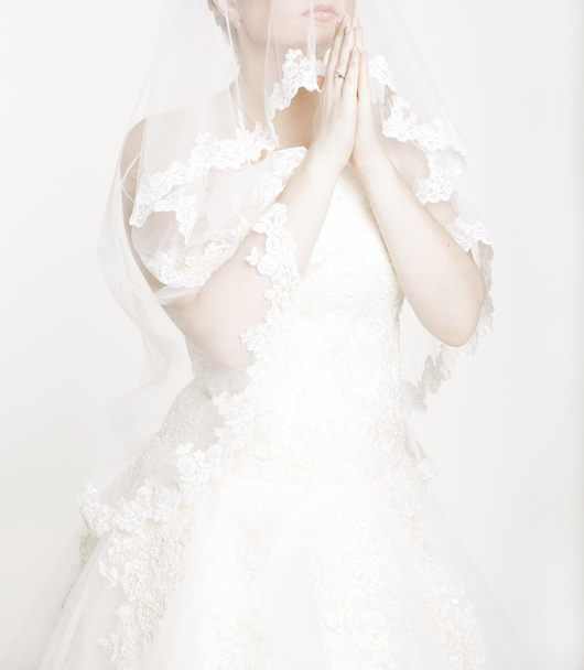 Bride in white lace - Valokuva, kuva