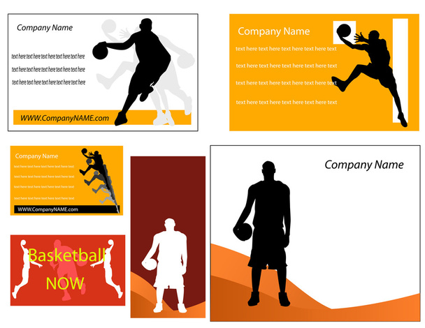 Basketball business card and poster - Zdjęcie, obraz