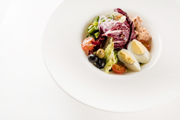 salad with tuna on plate - Fotó, kép