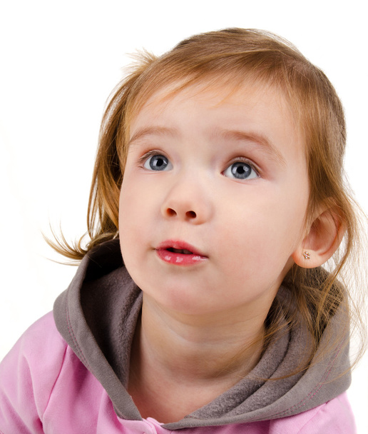 Portrait of surprised little girl - Foto, afbeelding