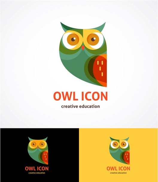 Owl outline icon and symbol - Vector, Image