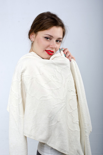 girl and towel - Foto, imagen