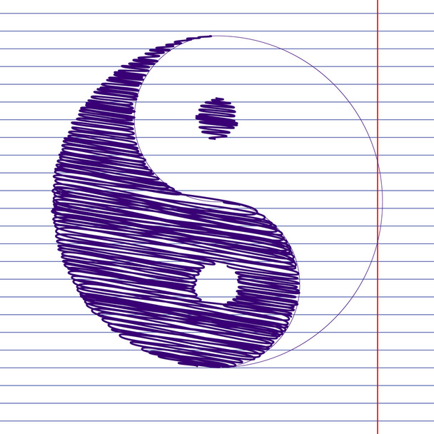 Scrible icon on paper - Vector, Image
