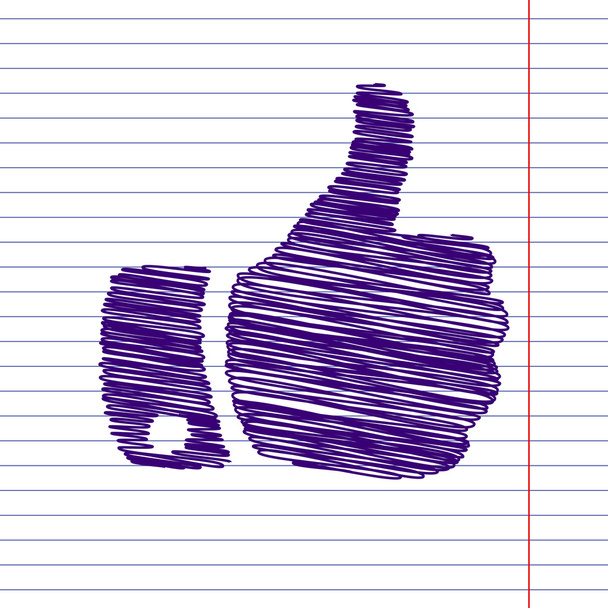 Scrible pictogram op papier - Vector, afbeelding