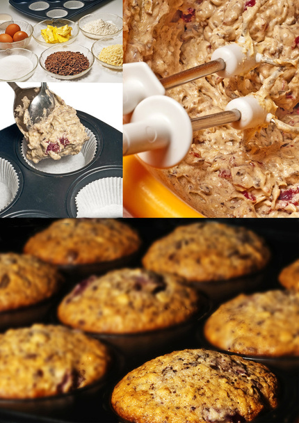 Zubereitung von Muffins - Foto, Bild