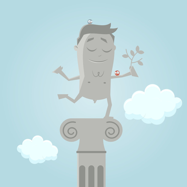 funny cartoon monument - Vector, Image