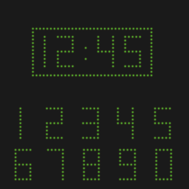 Зеленые цифровые числа
 - Вектор,изображение