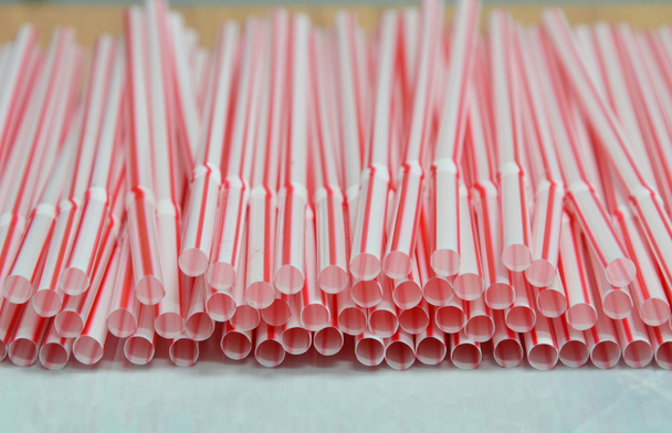 white and pink drink straw - Photo, Image