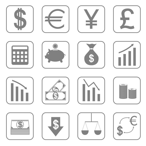 Pénzügy ikon készlet - Vektor, kép