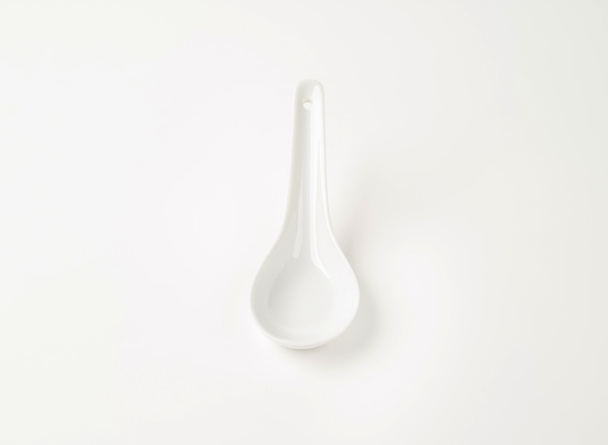 White porcelain appetizer spoon - Photo, Image