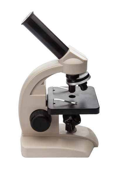 microscopio aislado sobre fondo blanco - Foto, Imagen
