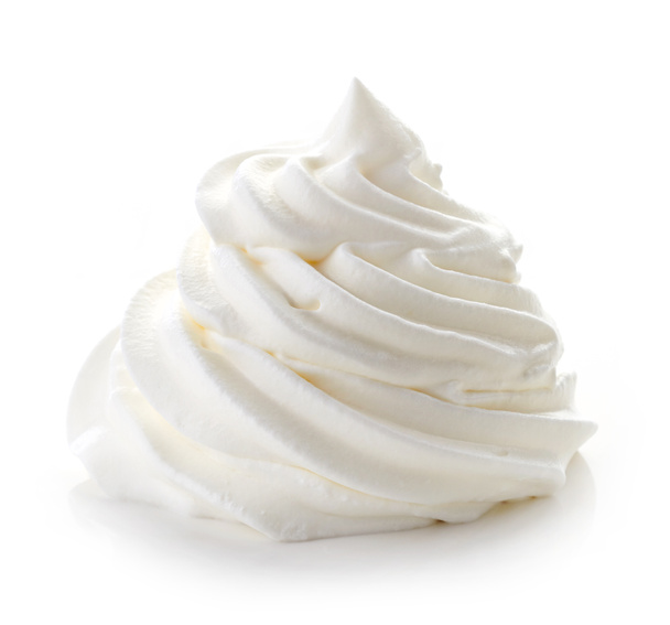 whipped cream on white background - Photo, Image
