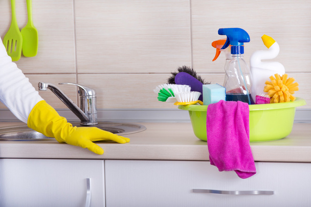 Kitchen cleaning concept - Фото, изображение