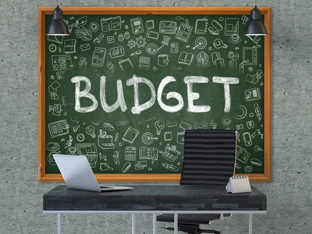 Orçamento - Mão desenhada em Green Chalkboard
. - Foto, Imagem