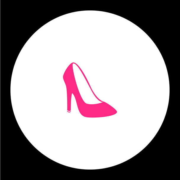 simple lady court shoe isolated pink icon eps10 - Vektor, Bild