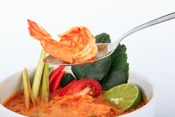 Thai Prawn Soup with Lemongrass (Tom Yum Goong) - Photo, Image