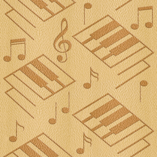 Absztrakt dekoratív zongora billentyűk - fehér tölgy fa texture - varratmentes háttérben - Fotó, kép
