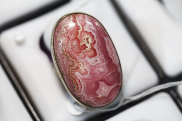 ring  with a large agate - Photo, Image