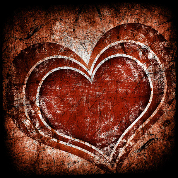 Grunge art background with hearts - Fotografie, Obrázek