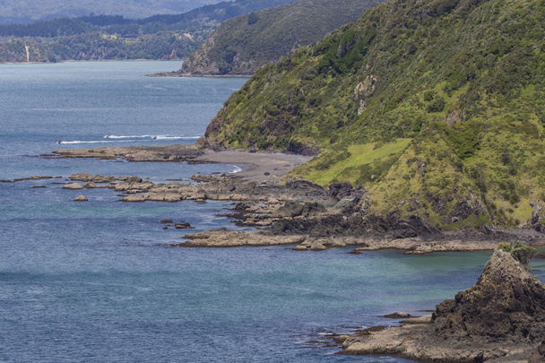 Krajina od Russell poblíž Paihia, ostrovy Bay, Nový Zéland - Fotografie, Obrázek