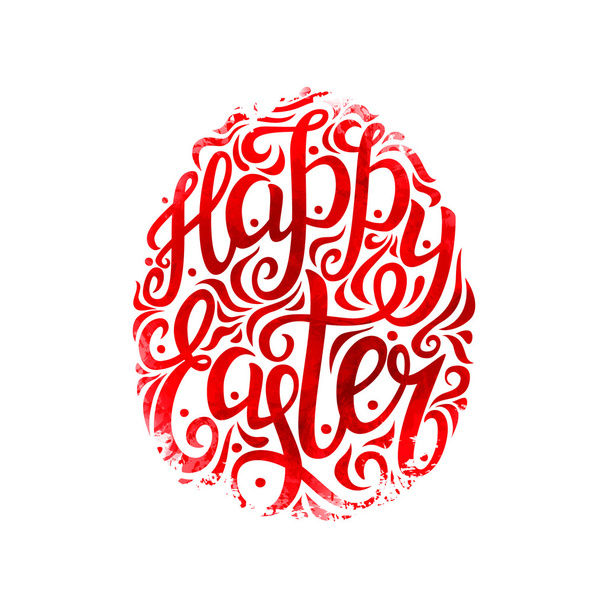 Happy Easter lettering typography poster - Vector, Imagen