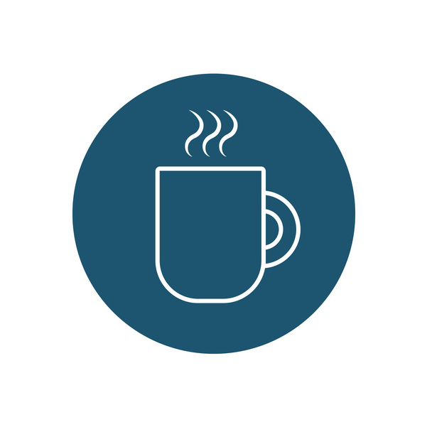 Kopje koffie of thee pictogram - Vector, afbeelding